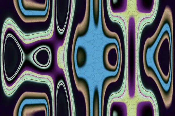 Colored Abstraction Complex Strange Interesting Spots Shapes Twisting Lines — Stock Photo, Image