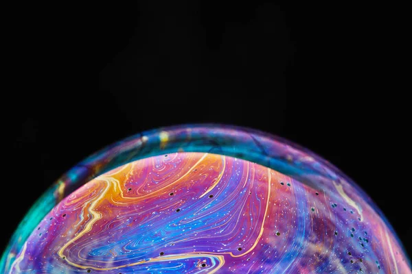 Ruang Realitas Maya Dengan Planet Psikedelik Multiwarna Abstrak Closeup Soap — Stok Foto