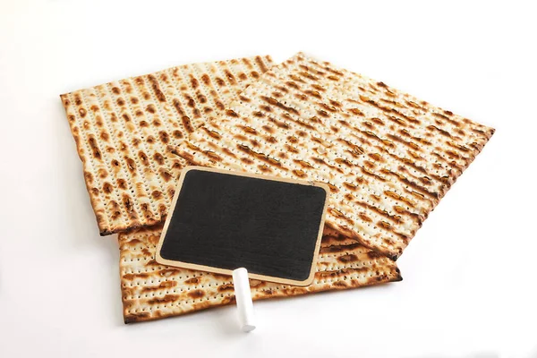 Pessach Feier Konzept Jüdischer Feiertag Pessach Drei Quadratische Matten Liegen — Stockfoto