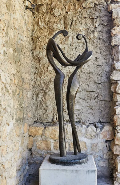 Atlit Israël Maart 2023 Metalen Sculptuur Het Kunstenaarsdorp — Stockfoto