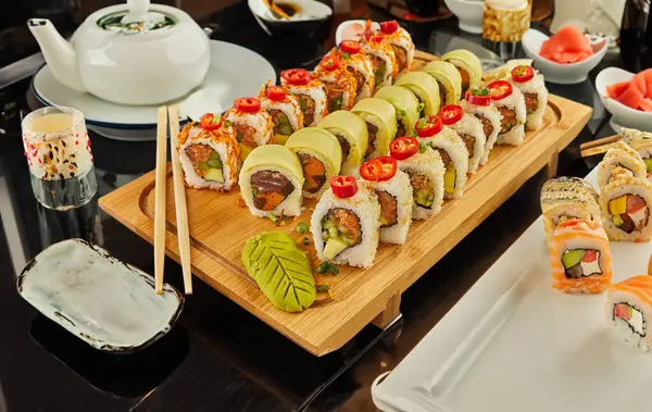 Sushi Trebord Kinarestaurant – stockfoto