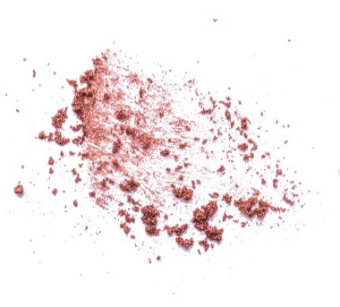 Bronz parıltılı toz besin boyası beyaz arka planda izole edilmiş.