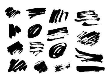 Vektör Fırça Vuruşu. Grunge mürekkep kalemi. Sıkıntılı tüy kalem. Siyah daire, modern desenli kalem darbesi. Keskin bir tüy tarafından mürekkeple çizilmiş kıvrımlar.