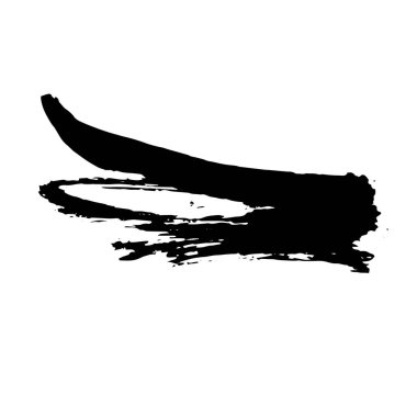 Vektör Fırça Vuruşu. Grunge mürekkep kalemi. Sıkıntılı tüy kalem. Siyah daire, modern desenli kalem darbesi. Keskin bir tüy tarafından mürekkeple çizilmiş kıvrımlar.