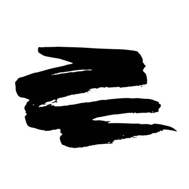 Vektör Fırça Vuruşu. Grunge mürekkep kalemi. Sıkıntılı tüy kalem. Siyah daire, modern desenli kalem darbesi. Keskin bir tüy tarafından mürekkeple çizilmiş kıvrımlar.