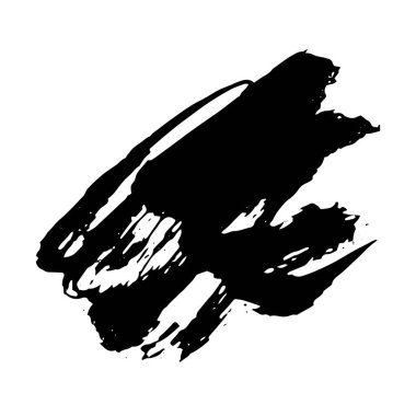 Vektör Fırça Vuruşu. Grunge mürekkep kalemi. Sıkıntılı tüy kalem. Siyah daire, modern desenli kalem darbesi. Keskin bir tüy tarafından mürekkeple çizilmiş kıvrımlar.