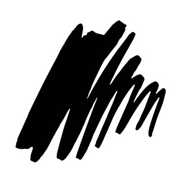 Vektör Fırça Vuruşu. Grunge mürekkep kalemi. Sıkıntılı tüy kalem. Siyah daire, modern desenli kalem darbesi. Keskin bir tüy tarafından mürekkeple çizilmiş kıvrımlar.