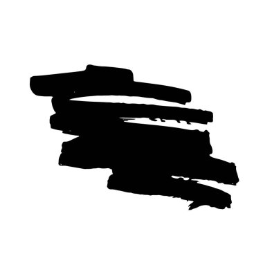 Vektör Fırça Vuruşu. Grunge mürekkep kalemi. Sıkıntılı tüy kalem. Siyah daire, modern desenli kalem darbesi. Keskin bir tüy tarafından mürekkeple çizilmiş kıvrımlar.