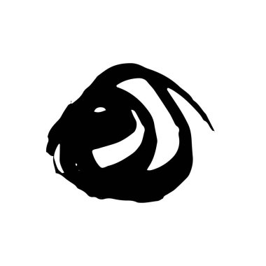 Vektör Fırça Vuruşu. Grunge mürekkep kalemi. Sıkıntılı tüy kalem. Siyah daire, modern desenli kalem darbesi. Keskin bir tüy tarafından mürekkeple çizilmiş kıvrımlar.