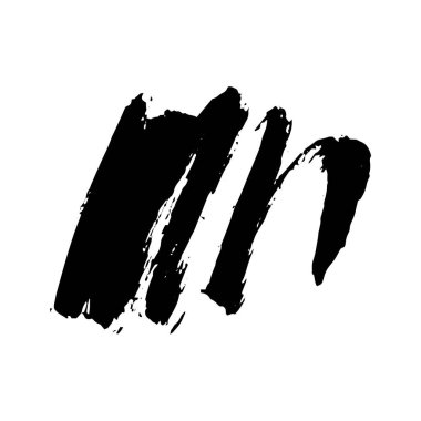 Vektör Fırça Vuruşu. Grunge mürekkep kalemi. Sıkıntılı tüy kalem. Siyah daire, modern desenli kalem darbesi. Keskin bir tüy tarafından mürekkeple çizilmiş kıvrımlar.