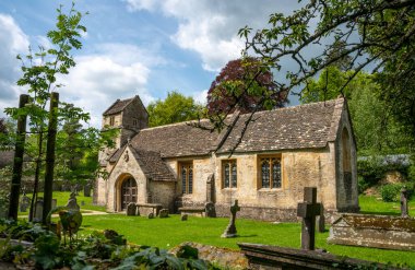 İngiltere, Gloucestershire Cotswold bölgesindeki St. Margaret Kilisesi, Bagendon.