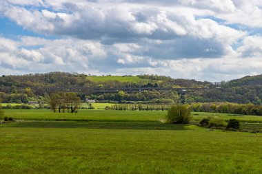 Weston Gordano 'da otoyolda M5 Wynhol Viaduct' a bakıyor, Somerset, İngiltere, Birleşik Krallık