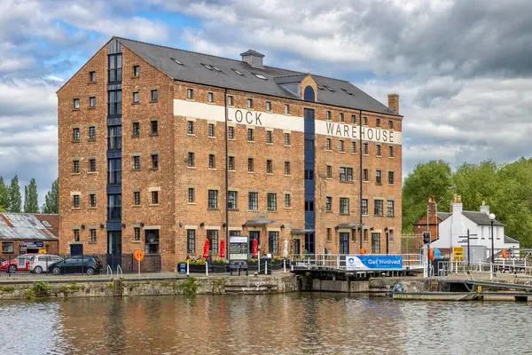 stock image Lock Warehouse, a 19 Century Corn warehouse,  on the North Quay of  the Gloucester Docks, Gloucester, United Kingdom