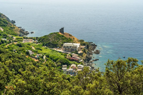Schöne Aussicht Der Nähe Des Dorfes Pino Cape Corse Frankreich — Stockfoto