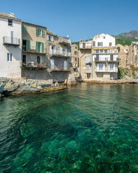 Picturesque Village Erbalunga Summer Morning Cap Corse Corsica France — Stock Photo, Image