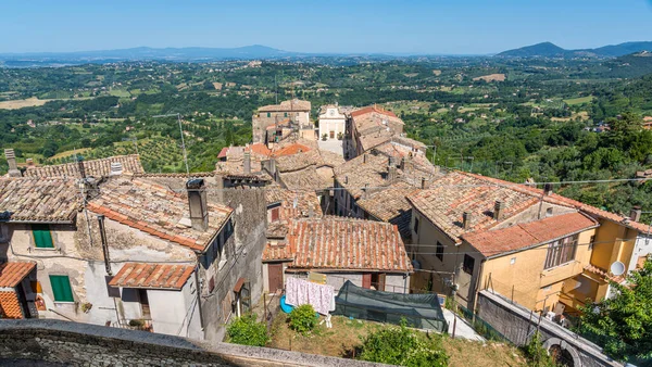 Scenic Sight Poggio Catino Picturesque Village Province Rieti Lazio Central — Stock Photo, Image