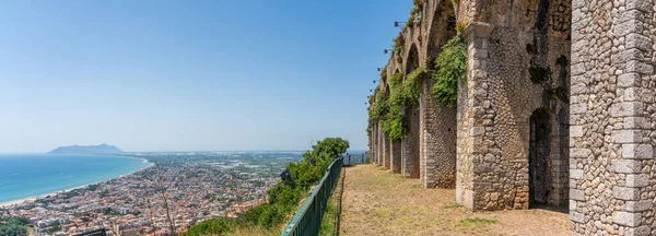Panoramisch Uitzicht Vanaf Jupiter Anxur Tempel Terracina Provincie Latina Lazio — Stockfoto