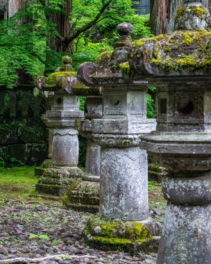 Nikko 'daki Tosho-gu Tapınağı' nda manzara. Tochigi Bölgesi, Japonya.