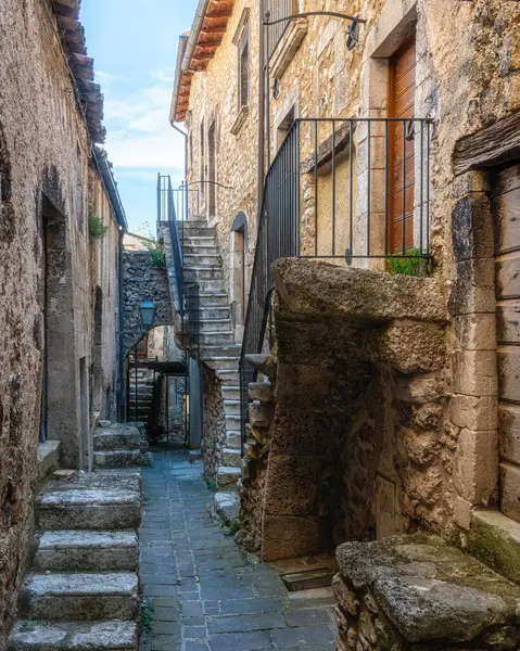 Scenic Sight Beautiful Village Castelvecchio Calvisio Province Aquila Abruzzo Italy — Stock Photo, Image