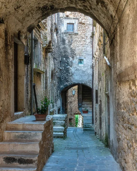 Scenic Sight Beautiful Village Castelvecchio Calvisio Province Aquila Abruzzo Italy — Stock Photo, Image