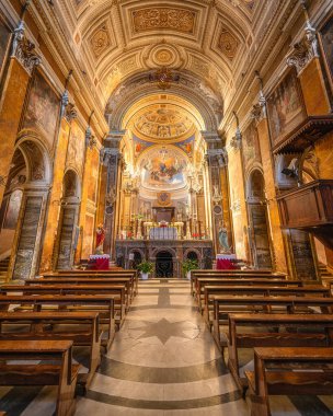Santa Maria Assunta Duomo, Nepi, Viterbo, Lazio, İtalya. Ekim-20-2023