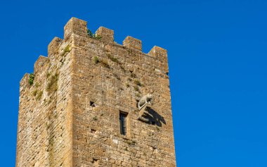 Pisa, Toskana, İtalya 'nın fevkalade Volterra şehrinde manzara.