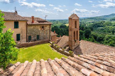 Cetona, Siena eyaletinin güzel bir Toskana köyü. Toskana, İtalya.