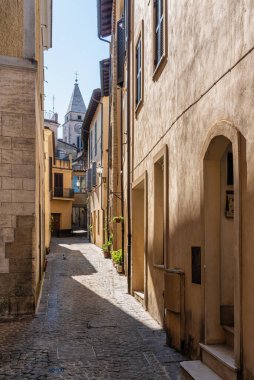 Roma ilinin Ponzano Romano köyünde manzara, Lazio, İtalya.