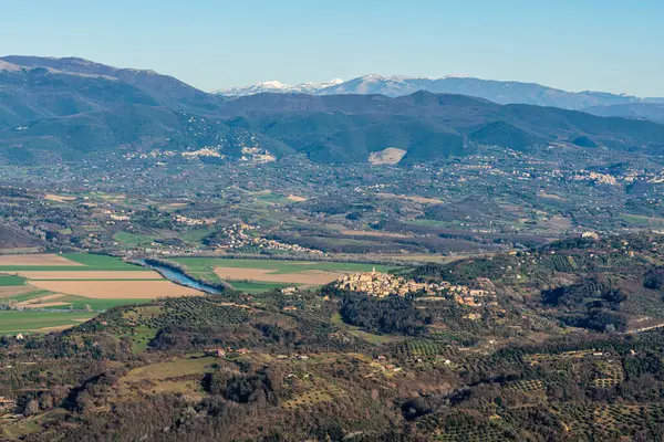Scenic View Mount Soratte Sant Oreste Village Lazio Region Italy — Stock Photo, Image