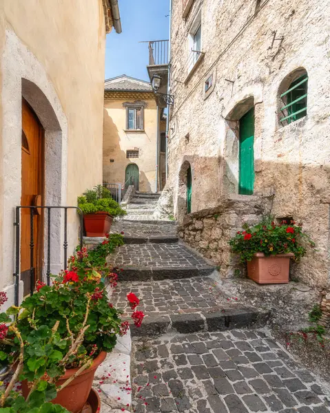 Historic Center Beautiful Village Pesche Province Isernia Molise Italy — Stock Photo, Image