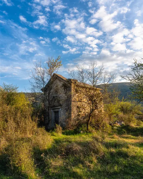 Scénický Pohled Vesnici Barrea Provincii Aquila Regionu Abruzzo Itálii Royalty Free Stock Obrázky