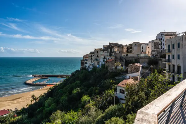 Krásný Pohled Pozdní Odpoledne Obci Sperlonga Region Lazio Itálii Stock Snímky