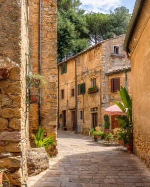 Pisa, Toskana, İtalya 'nın Casale Marittimo ilinin pitoresk köyü