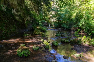 Formello yakınlarındaki Veio Bölge Parkı 'nda güzel bir manzara, Roma, Lazio, İtalya.