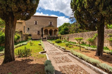 Muhteşem Certosa di Padula, manastır kompleksi ve Salerno, Campania, İtalya 'daki Unesco dünya mirası bölgesi..