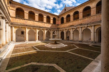 The marvelous Certosa di Padula, monastic complex and Unesco world heritage site in the province of Salerno, Campania, Italy. clipart