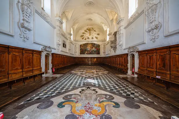 stock image The marvelous Certosa di Padula, monastic complex and Unesco world heritage site in the province of Salerno, Campania, Italy.