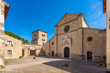 Muhteşem Farfa Manastırı, Rieti, Lazio, İtalya.