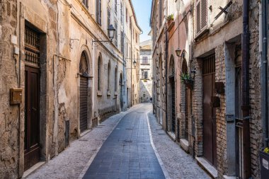 Güzel antik şehir Orte, Viterbo, Lazio, İtalya.