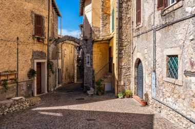 Scenic sight in the beautiful village of Piglio, in the Province of Frosinone, Lazio, Italy. clipart