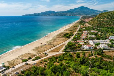 Ascea Marina, Cilento, Campania, İtalya 'da Aşıklar Yolu boyunca (Sentiero degli innamorati) manzara,