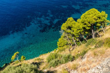 Scenic view along the Cilento coastline, Campania, Italy. clipart