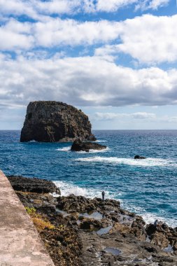 Scenic seascape at Porto da Cruz, small and beautiful village on Madeira Island, Portugal clipart