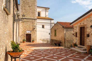 Altino 'nun manzarası, Chieti Eyaleti' nin güzel köyü, Abruzzo, orta İtalya.