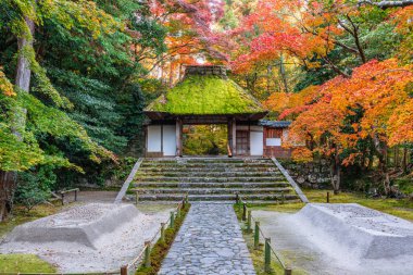 Kyoto, Sakyo, Japonya 'daki Fevkalade Honen-in Tapınağı..