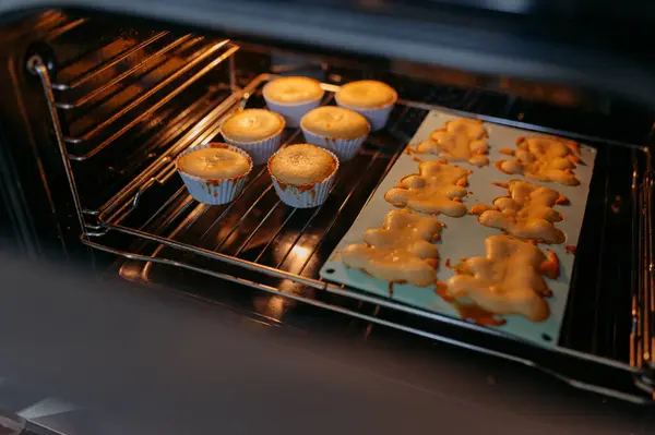 Kurabiye Bisküvi Sıcak Fırında Kek — Stok fotoğraf