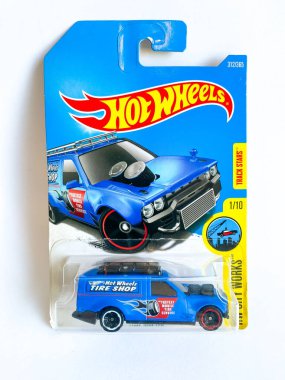 Bangkok Thailand - 21 Jan 2023: Pack of Hot Wheels die-cast car model for Hot Wheels series. Hot Wheels is a scale die-cast toy cars by American toy maker Mattel in 1968