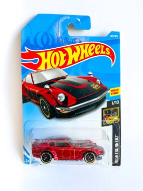Bangkok Thailand - 21 Jan 2023: Pack of Hot Wheels die-cast car model for Hot Wheels series. Hot Wheels is a scale die-cast toy cars by American toy maker Mattel in 1968