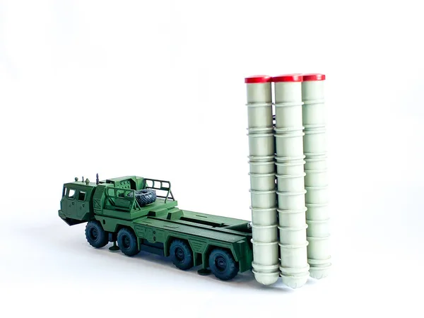 Russie Antiaérien Modèle Missile Jouet Sur Fond Blanc — Photo
