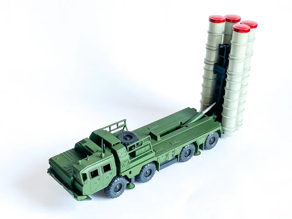Russia Giocattolo Modello Antiaereo Missile Sfondo Bianco — Foto Stock